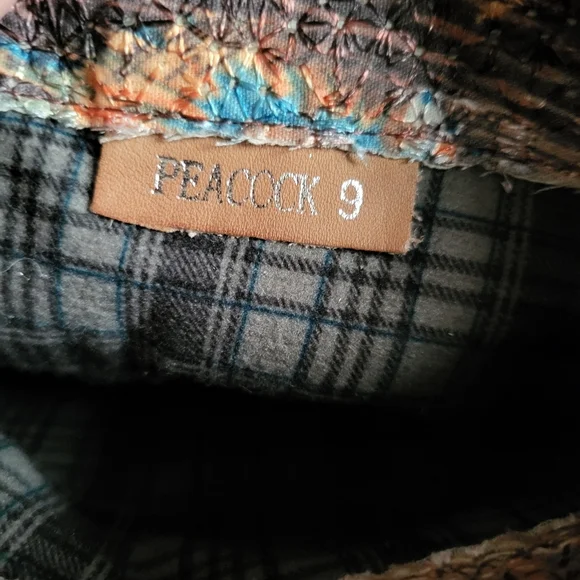 WOMANS ELITE BY CORKYS EMBROIDERED PEACOCK BOOTS SZ 9 - Picture 8 of 12